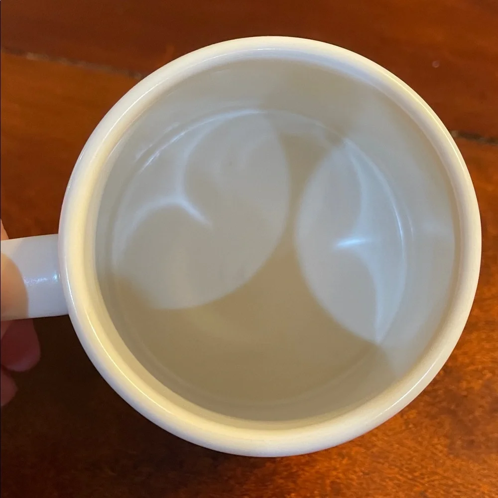 Starbucks 2014 White Ceramic Tapered Coffee Mug 16oz